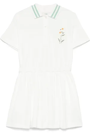 Fendi Logo-embroidered polo dress