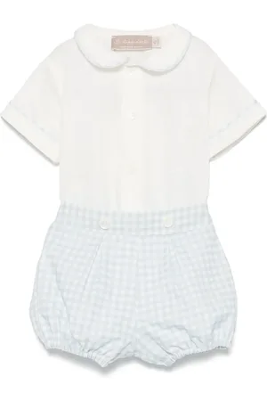 LA STUPENDERIA Gingham-check shorts set