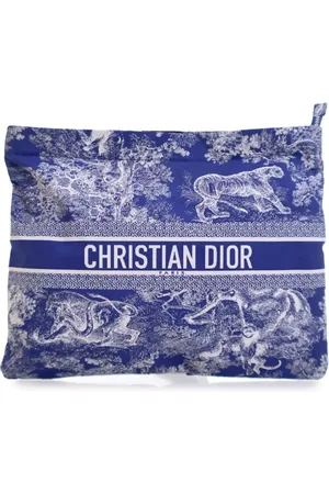 Dior 2022 Technical Fabric Toile De Jouy Reverse Diortravel Zipped Pouch clutch bag