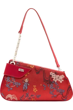 GCDS Small Comma Notte jacquard bag
