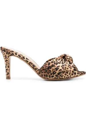 GINISSIMA 80mm leopard-print sandals