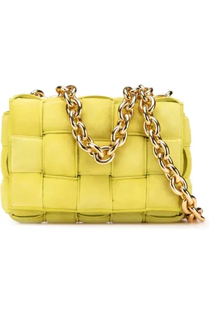 Bottega Veneta 2012-2024 Suede Intrecciato Padded Chain Cassette satchel