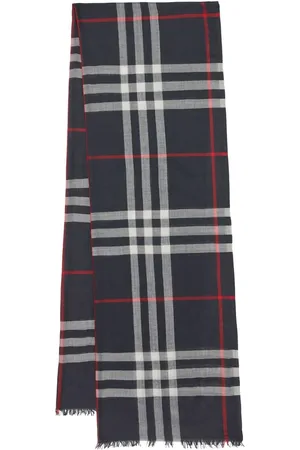 Burberry Lightweight Check wool-silk scarf