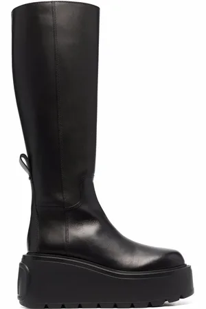 VALENTINO GARAVANI VLogo knee-high leather platform boots