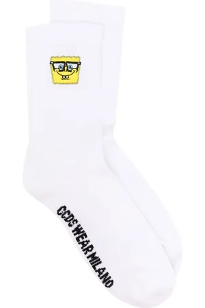 GCDS Embroidered cotton socks