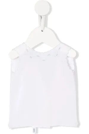 Mariella Ferrari Embroidered scalloped-edge blouse