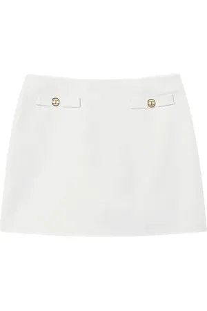 Twin-Set Linen-blend skirt