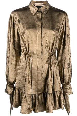 Roberto Cavalli Metallic-effect shirt dress