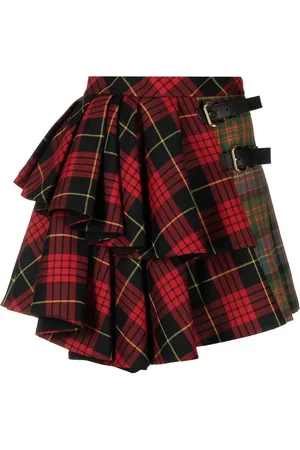 Roberto Cavalli Check-pattern pleated mini skirt