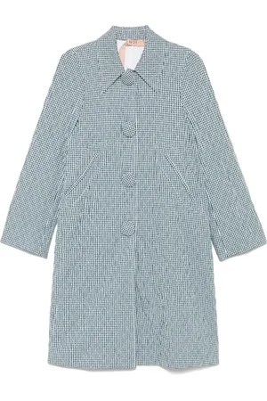 Nº21 Gingham-print coat