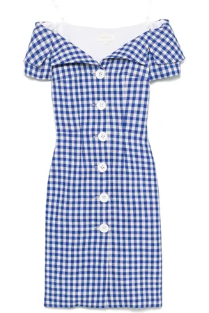 Shushu/Tong Gingham check-print mini dress