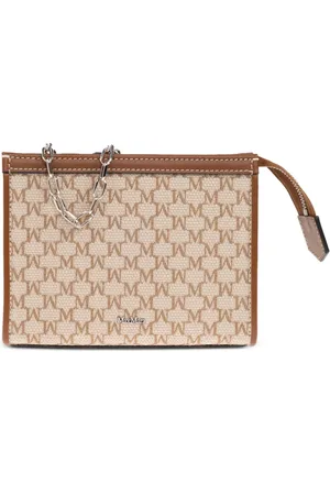 Max Mara Monogram-pattern clutch bag