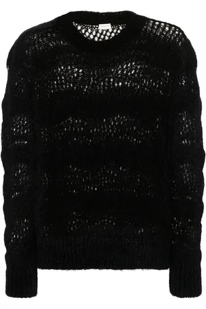 Saint Laurent Crew-neck open-knit jumper