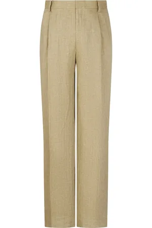 MAN ON THE BOON. Wide-leg linen trousers