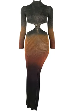 Roberto Cavalli Ombré-effect asymmetric dress