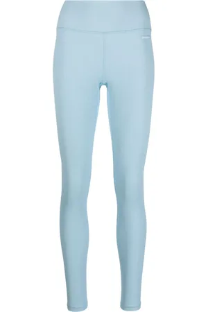 Sporty & Rich Serif logo-patch ribbed leggings