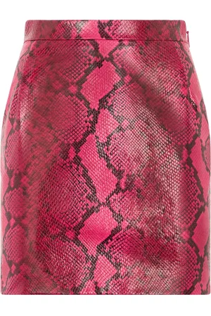 Roberto Cavalli Python-print mini skirt
