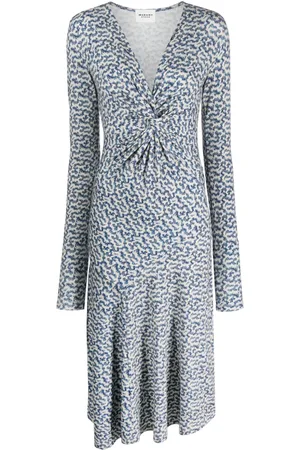 Marant Etoile Lania twist-detail midi dress
