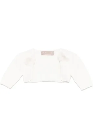LA STUPENDERIA Floral-appliqué cardigan
