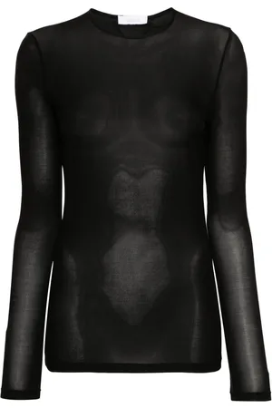 Paco rabanne Semi-sheer long-sleeve T-shirt