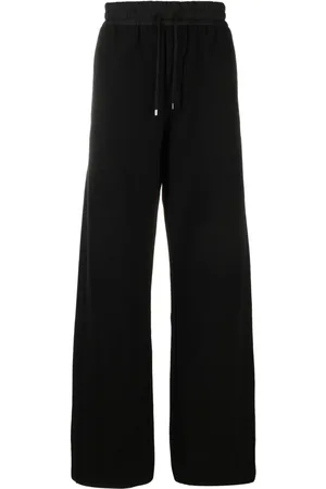 Saint Laurent Wide-leg cotton track pants