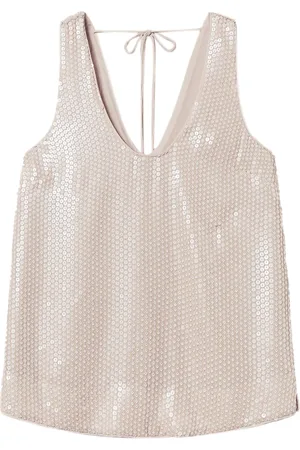 Twin-Set Sequin-embellished tank top