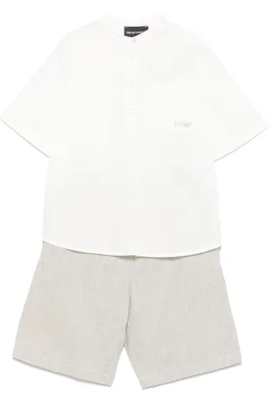 Emporio Armani Logo-embroidered shorts set