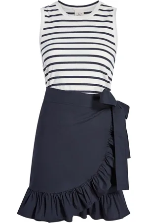 Cinq A Sept Striped Dahlia dress