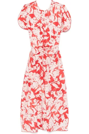 Victoria Beckham Printed cady midi dress