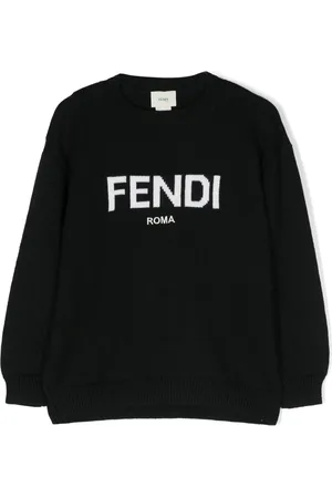 Fendi Intarsia knit-logo crew-neck jumper