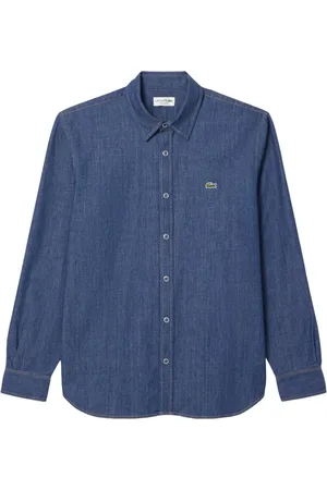 Lacoste Logo-appliqué denim shirt