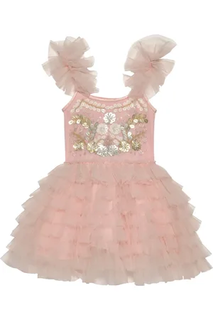 Tutu Du Monde Ruffle-detail tulle dress