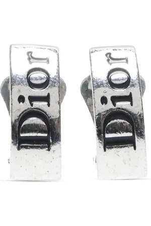 Dior 1990-2010 debossed-logo earrings