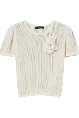 Twin-Set Floral appliqué sweater