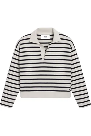 Ami Striped polo jumper