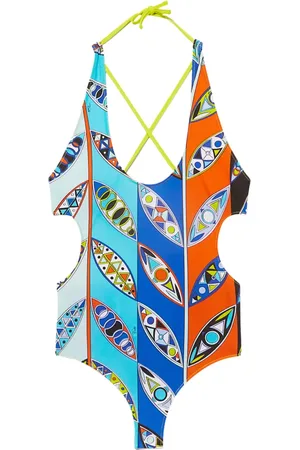 Puccini Graphic-print cut-out swimsuit