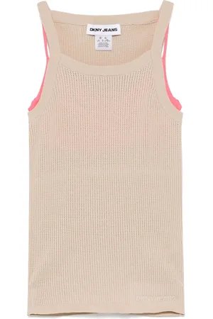 DKNY Open-knit tank top