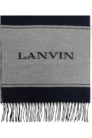 Lanvin Logo-jacquard striped scarf