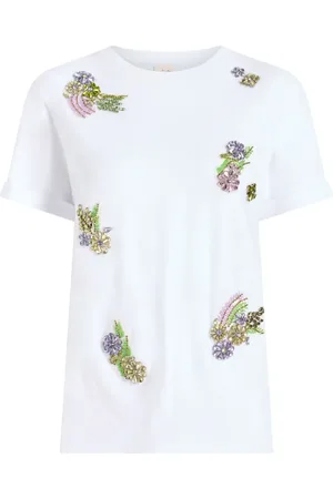 Cinq A Sept Crystal-embellished t-shirt