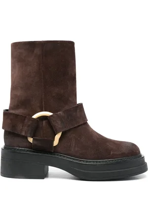 Dorothee Schumacher 50mm suede biker boots