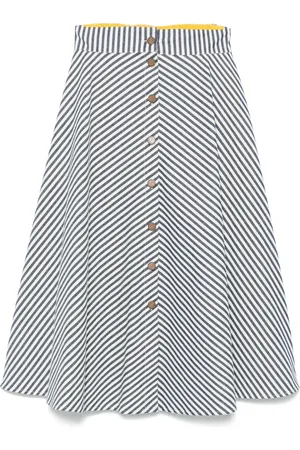 ..,MERCI Striped midi skirt