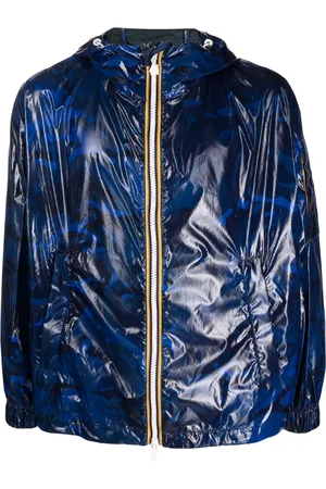K-Way Abstract-print hooded jacket