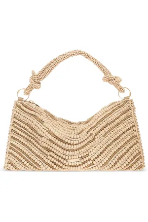 Cult Gaia Wood-bead embellished tote bag