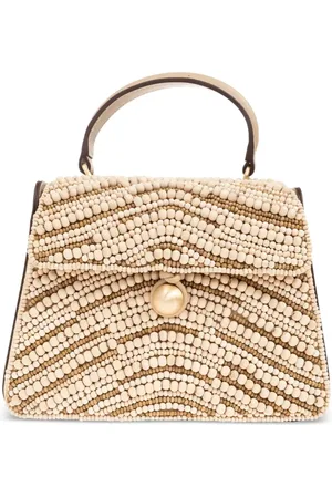 Cult Gaia Wood-bead embellished tote bag