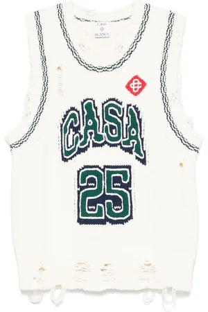 Casablanca Intarsia baseball vest