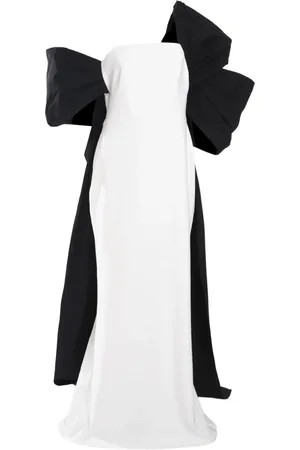 Marchesa Notte Draped taffeta dress