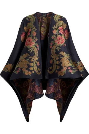 Etro Floral-pattern jacquard cape