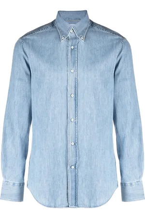 Brunello Cucinelli Long-sleeved denim shirt