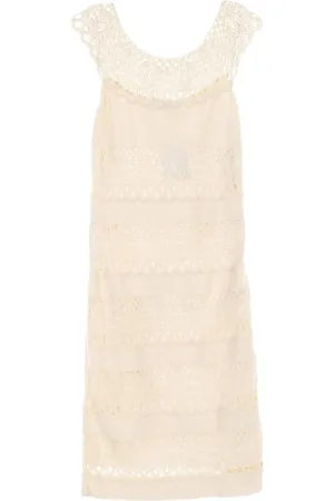Dior 2010s lace-panel midi dress