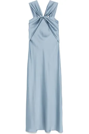 D.EXTERIOR Satin gown